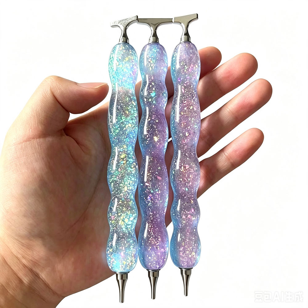 Embroidery Rose - Nouveau stylo de broderie diamantée rose