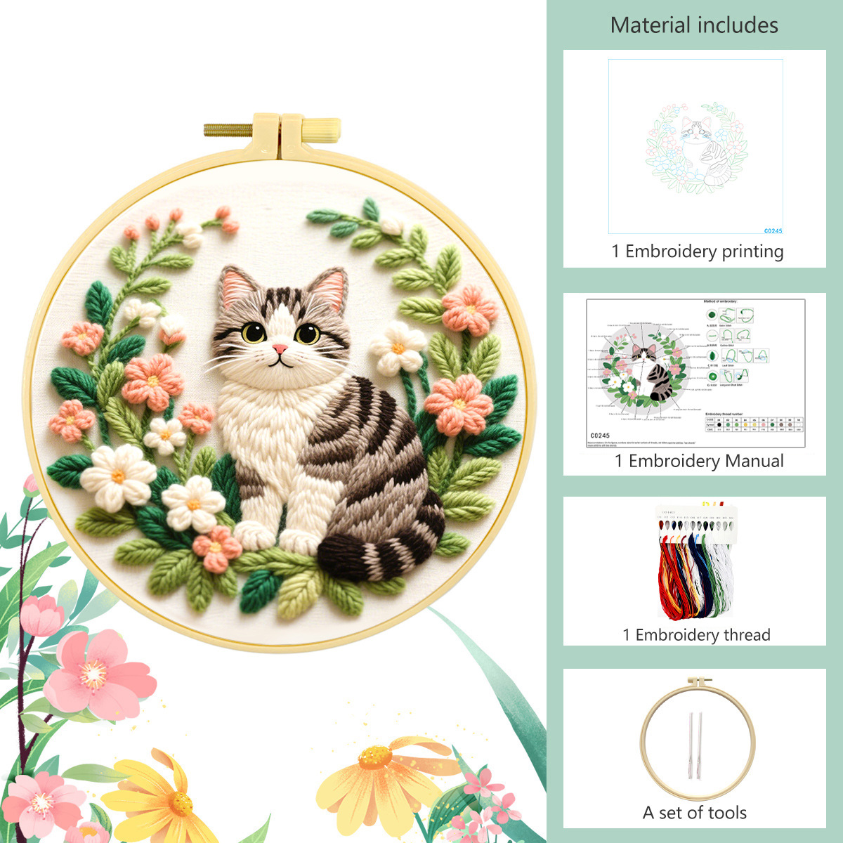 Kit de broderie à la main, mot - Embroidery Meaning avis et prix