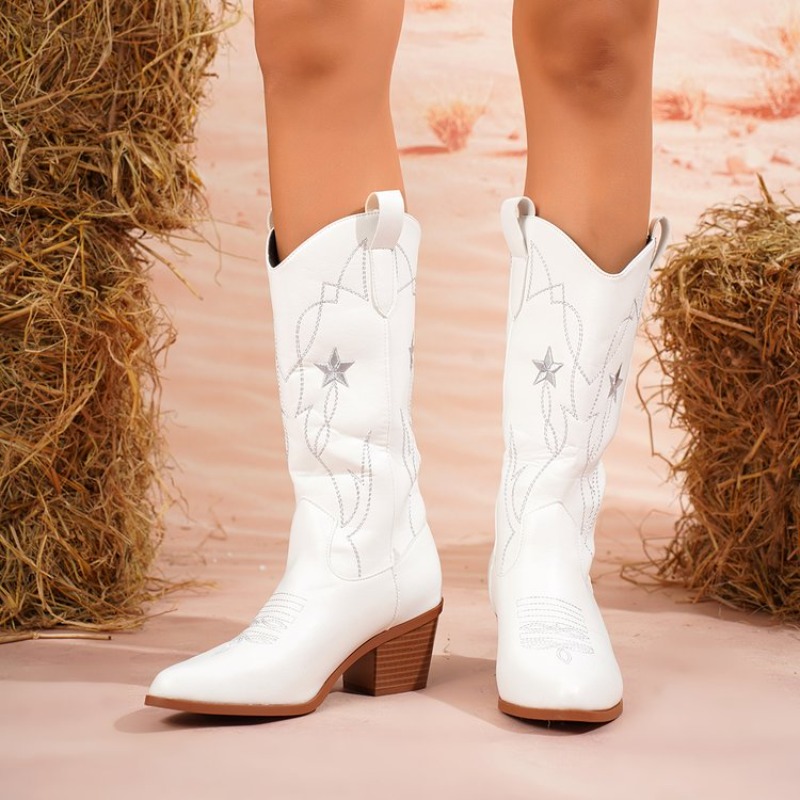 Bottes pour femmes mi-mollet à - Embroidery Online avis et prix