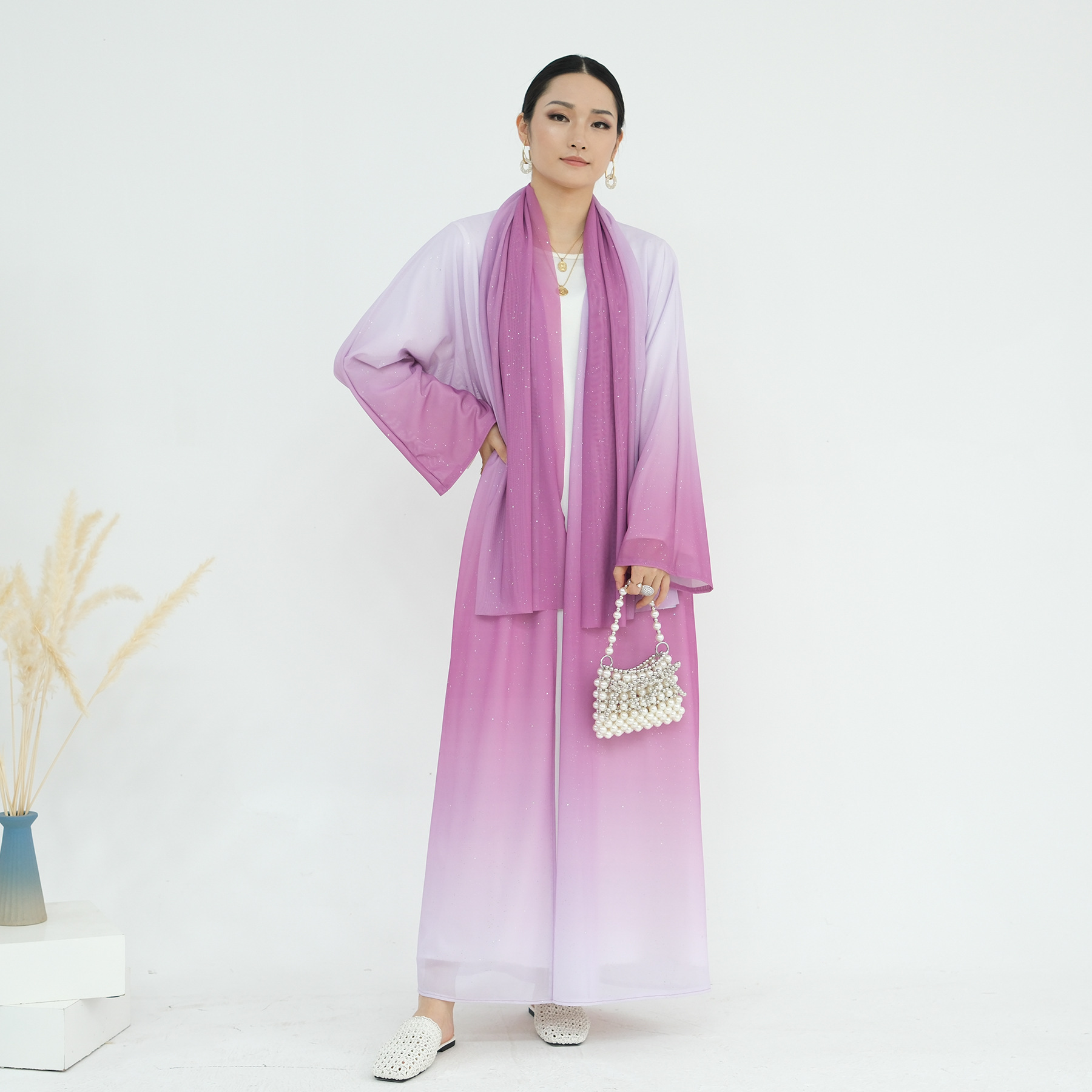 Kimono dégradé Eid Ramadan, Ca - Embroidery Kebaya avis et prix